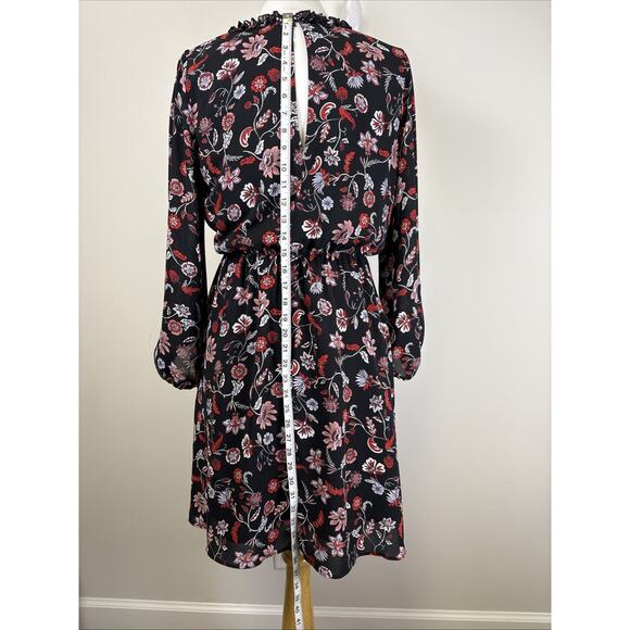 Banana Republic Botanic Floral Ruffle Neck Romanticore Keyhole Back Feminine 8 - Picture 7 of 15